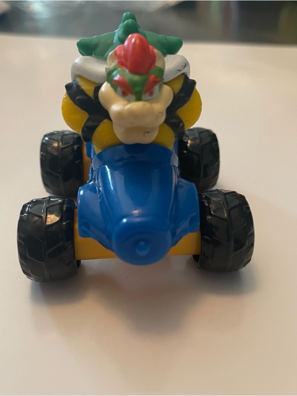 Bowser Mario Kart Pull-Back Toy Car - Blue, Yellow & Green